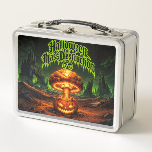 Radioaktiver Halloween-Kürbis der Massenvernichtun Metall Brotdose