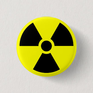 Radioaktiver warnender Knopf Button