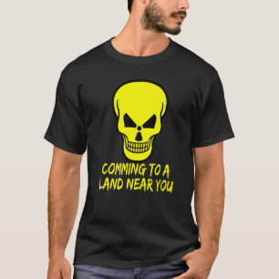 Radioaktiver Warnschädel, der in ein Land in der N T-Shirt
