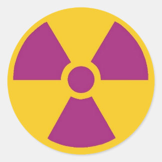 Radioaktives Aufkleber