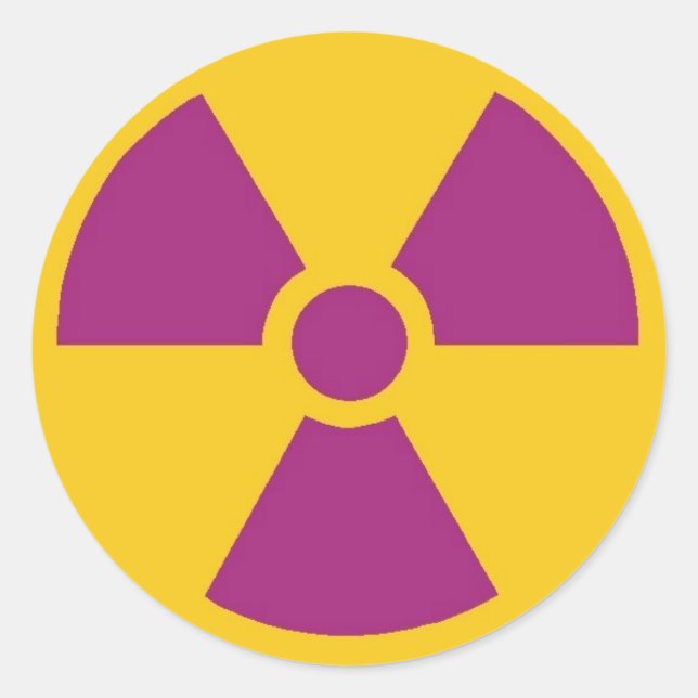 Radioaktives Aufkleber (Vorderseite)