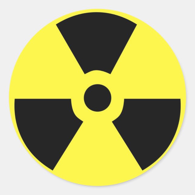 Radioaktives Aufkleber (Vorderseite)