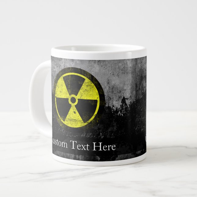 Radioaktives Grunge Jumbo-Tasse (Vorderseite Links)