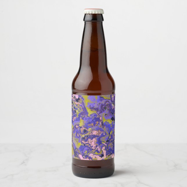 Radioaktives Marmor Bierflaschenetikett (Vorderseite)