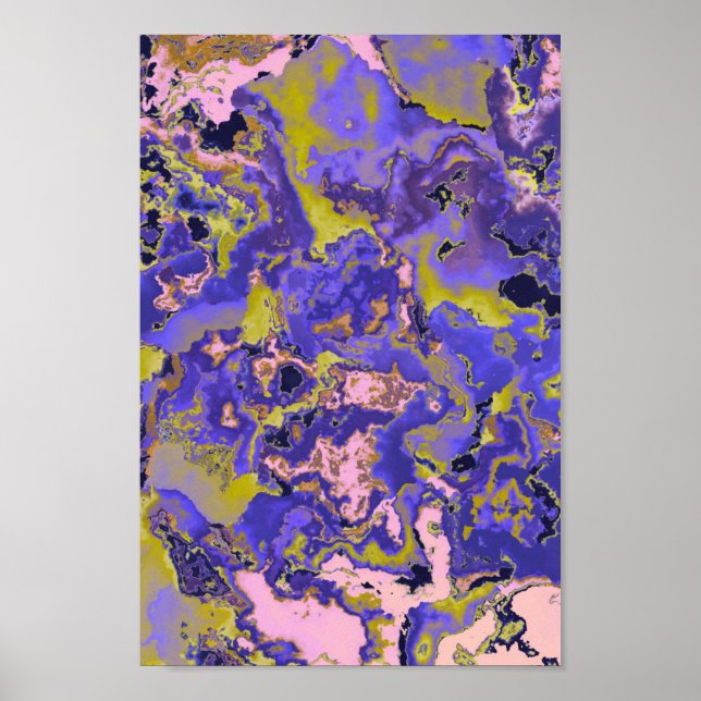 Radioaktives Marmor Poster (Vorne)