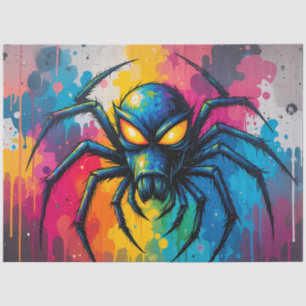 Radioaktives Neon-Spinnen-Graffiti-Decoupage-Papie Seidenpapier