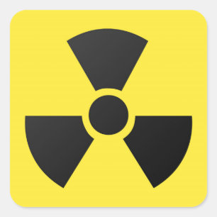 Radioaktives Signal Quadratischer Aufkleber