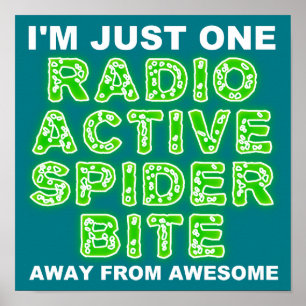 Radioaktives Spinnenzeichen Poster