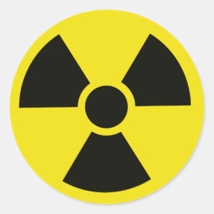 Radioaktives Symbol Runder Aufkleber