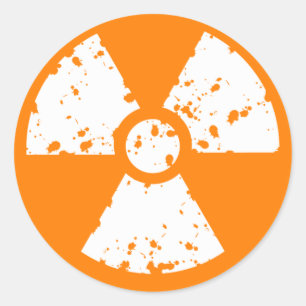 Radioaktives Symbol Runder Aufkleber