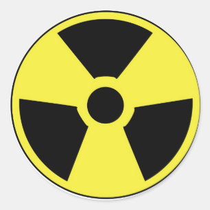 Radioaktives Symbol Runder Aufkleber