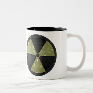 Radioaktives Warnsymbol Zweifarbige Tasse
