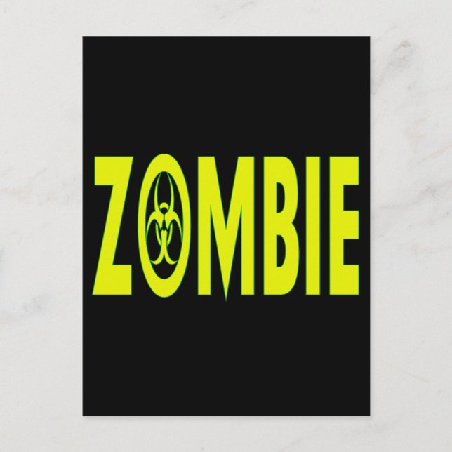 Radioaktives Zombie Postkarte (Vorderseite)