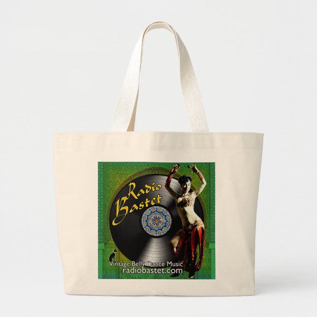 RadioBastet Taschen-Tasche Jumbo Stoffbeutel (Vorne)