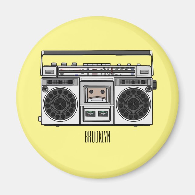 Radiocartoon-Illustration Magnet (Vorne)