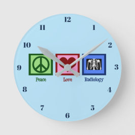 Radiologe Peace Liebe Radiology X-Ray Labrador Tec Runde Wanduhr