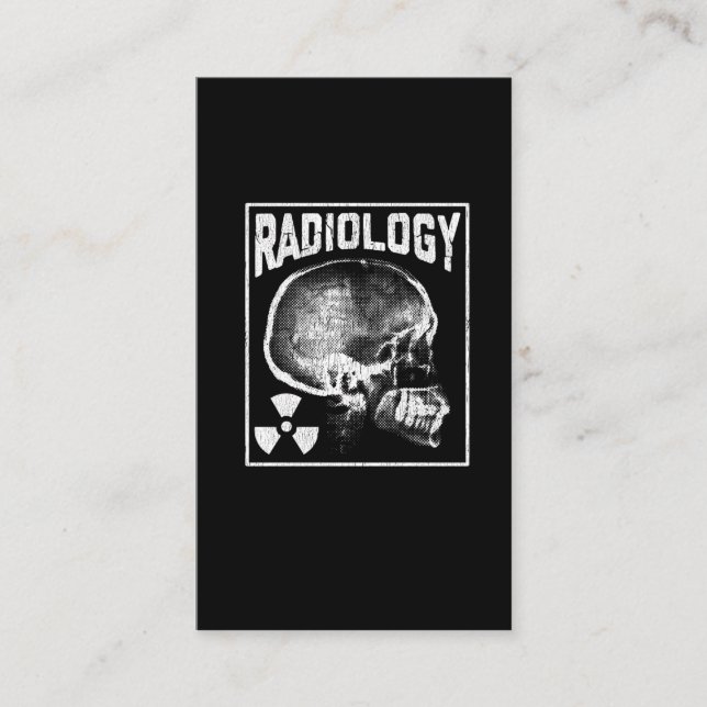 Radiologe Skull Xray Technologe Visitenkarte (Vorderseite)