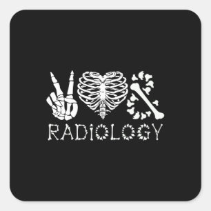 Radiologe zitieren Krasse Tech Radiologie X-Ray Xr Quadratischer Aufkleber