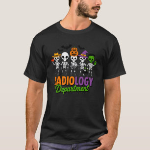 Radiologie-Abteilung Süße Skelette Halloween Medi T-Shirt