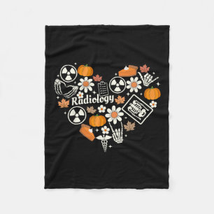 Radiologie Fall Herz Xray Tech Autumn Pumpkin als Fleecedecke