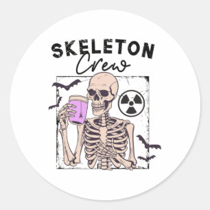 Radiologie Halloween Xray Tech Skeleton Crew Runder Aufkleber