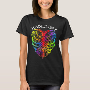 Radiologie Herzriss Gefärbte Krawatte X Ray Techno T-Shirt
