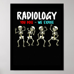 Radiologie Ihre Pose, wir entdecken tanzendes Skel Poster