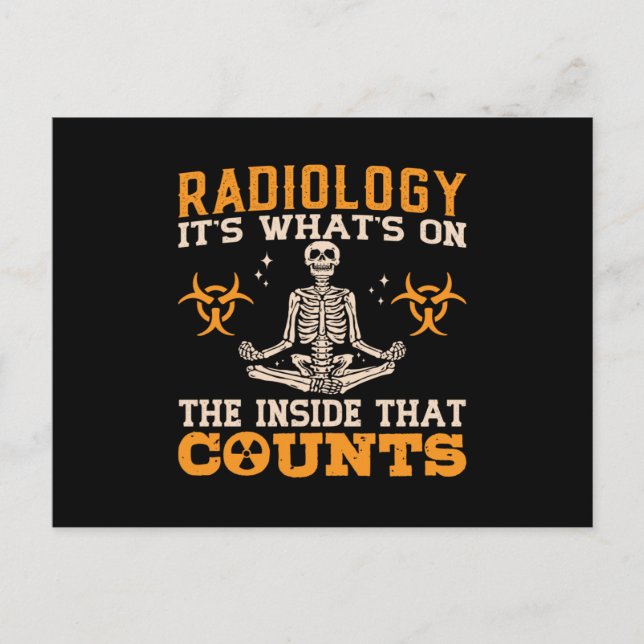 Radiologie ist das, was auf dem Technologen steht Postkarte (Vorderseite)