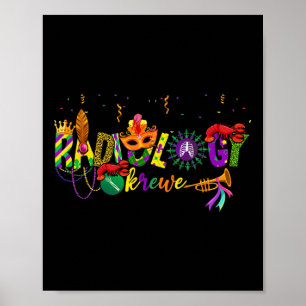 Radiologie Krewe Mardi Gras Eye Mask Krass Tech Ne Poster