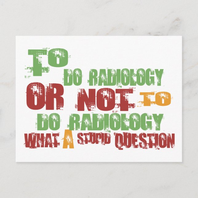 Radiologie Postkarte (Vorderseite)