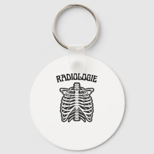 Radiologie-Rippenkäfig-Skelett-Illustration Schlüsselanhänger