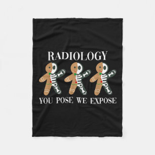 Radiologie Sie Pose Wir exponieren Lebkuchenskelet Fleecedecke