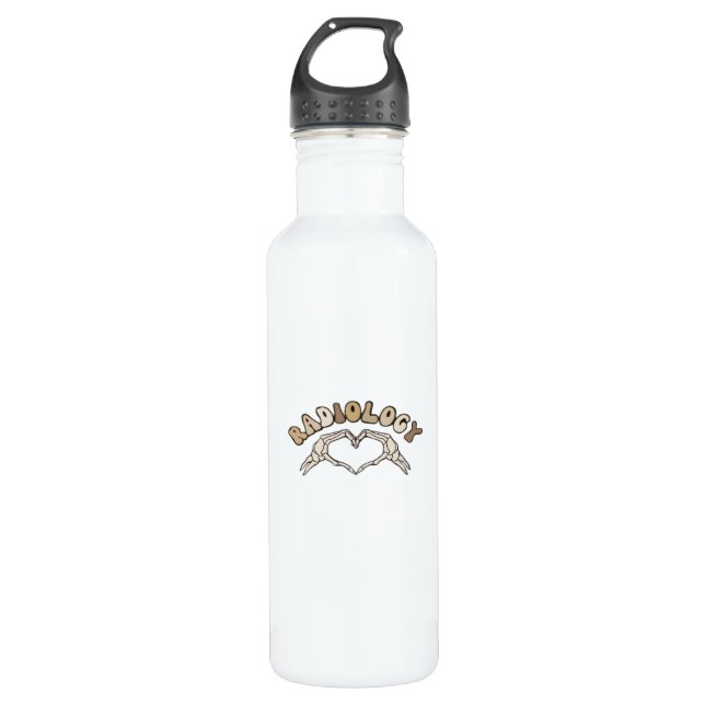 Radiologie Skeleton Heart Hands Classic Edelstahlflasche (Vorderseite)