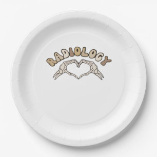 Radiologie Skeleton Heart Hands Classic Pappteller