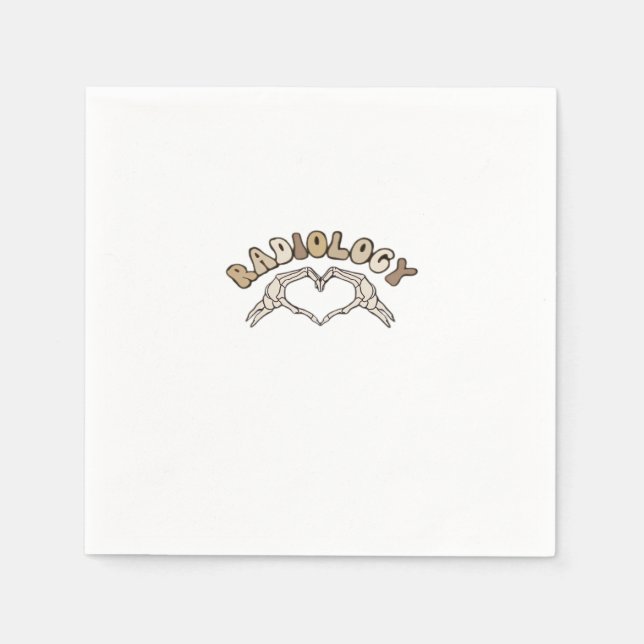 Radiologie Skeleton Heart Hands Classic Serviette (Vorderseite)