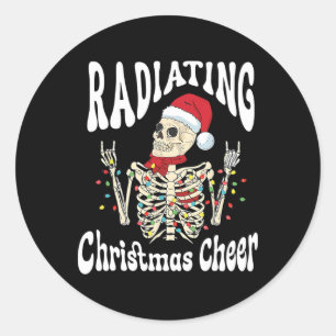 Radiologie strahlt Weihnachtsstimmung aus Röntgens Runder Aufkleber