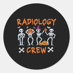Radiologie tanzende Crew Gespenst Herbst Krass Tec Runder Aufkleber