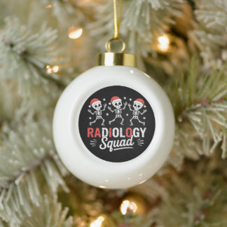 Radiologie-Team Weihnachts-Skelett Rad Tech Röntge Keramik Kugel-Ornament