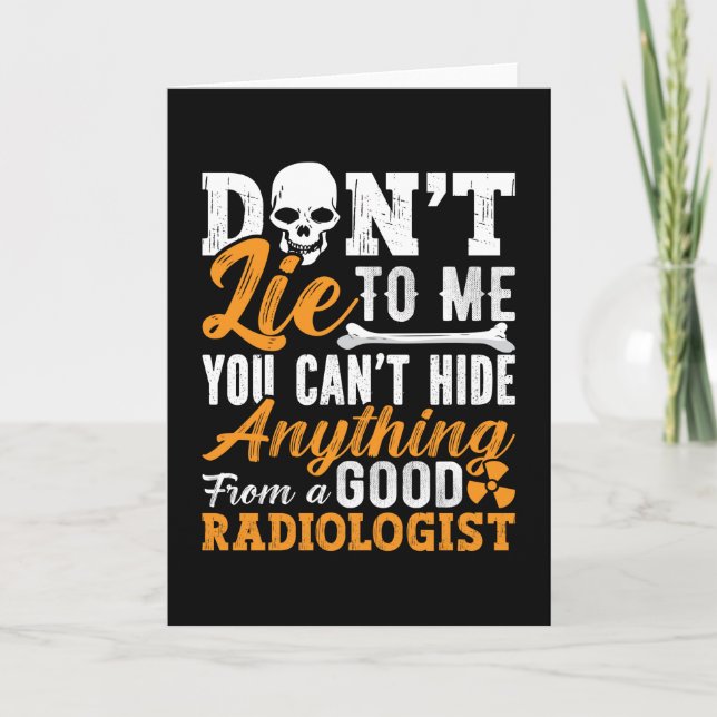 Radiologie Tech mag mich nicht röntgen-Techniker Karte (Vorderseite)