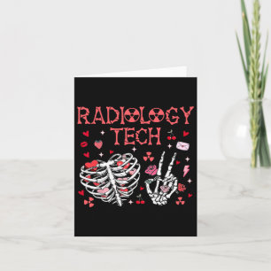 Radiologie Tech Rippenkäfig Skelett Hand Valentins Karte