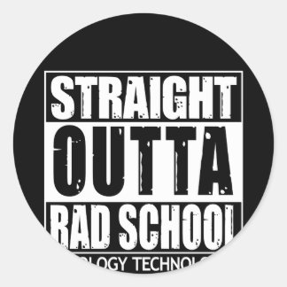 Radiologie Tech Straight Outight Krass School Runder Aufkleber