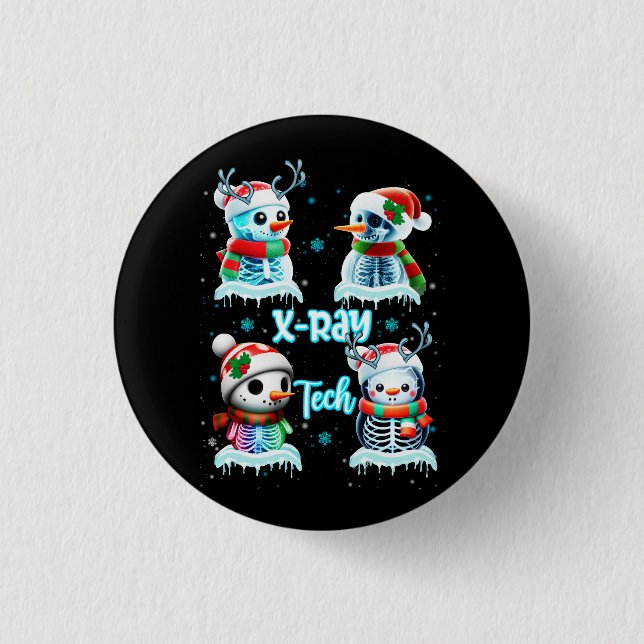 Radiologie Techniker X Ray Tech Funny Christmas Cu Button (Vorderseite)
