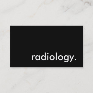 Radiologie. Visitenkarte