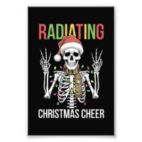 Radiologie-Weihnachten-Santa-Skelett-Röntgenassist