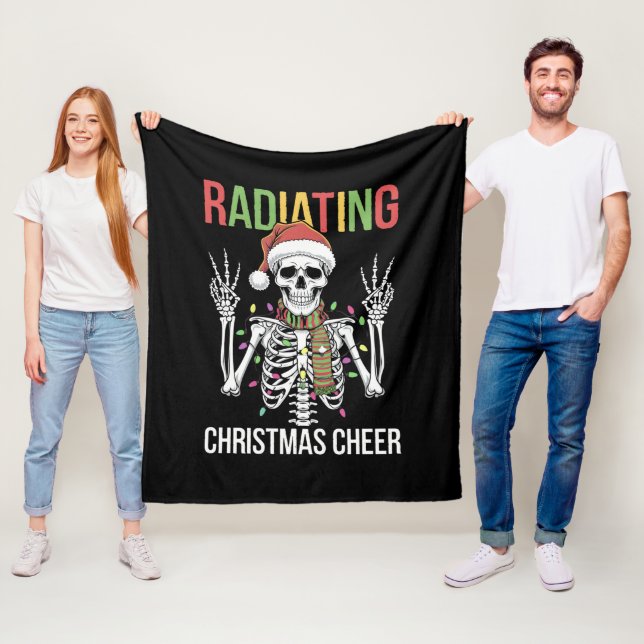Radiologie Weihnachten Weihnachtsmann Skeleton Xra Fleecedecke (Beispiel)