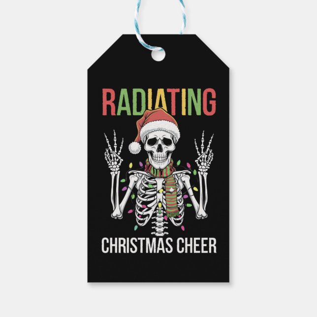 Radiologie Weihnachten Weihnachtsmann Skeleton Xra Geschenkanhänger (Rückseite)