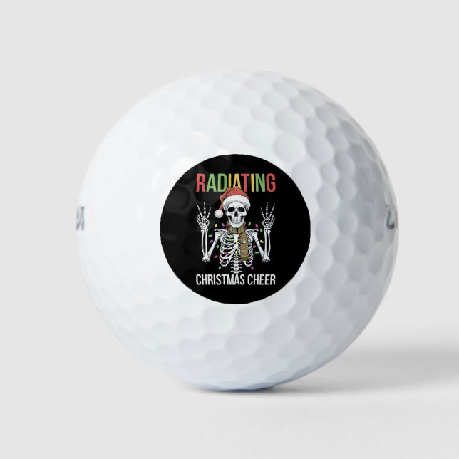 Radiologie Weihnachten Weihnachtsmann Skeleton Xra Golfball (Vorderseite)