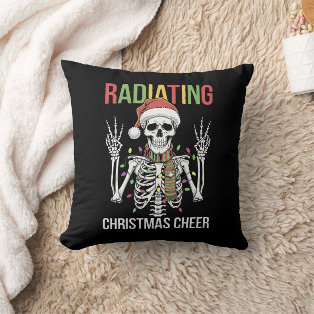 Radiologie Weihnachten Weihnachtsmann Skeleton Xra Kissen (Decke)
