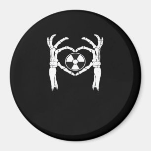 Radiologie X-Ray Tech Heart Shaped Skeleton Hands  Magnet