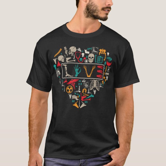 Radiologie Xray Bones Biology Nurse T-Shirt (Vorderseite)